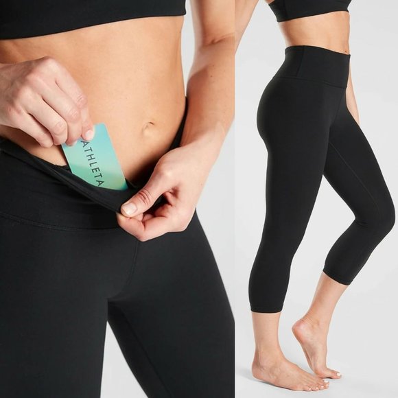 Athleta Pants - Athleta Elation Carpi Legging Pants Black Soft Yog
